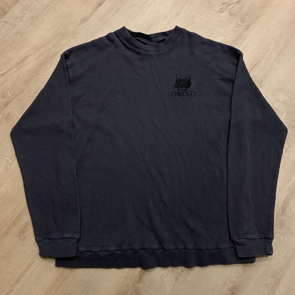 G59 Records $uicideboy$ Thermal Waffle Logo Long Sleeve Shirt Mens XL Gray Black